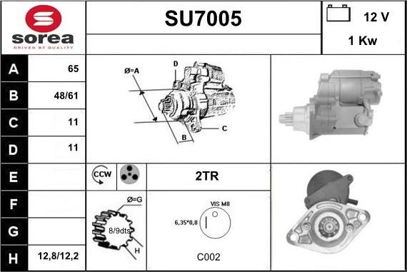 Sera SU7005 - Стартер autospares.lv