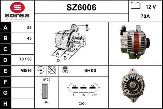 Sera SZ6006 - Генератор autospares.lv