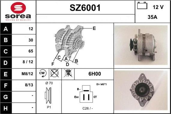 Sera SZ6001 - Генератор autospares.lv