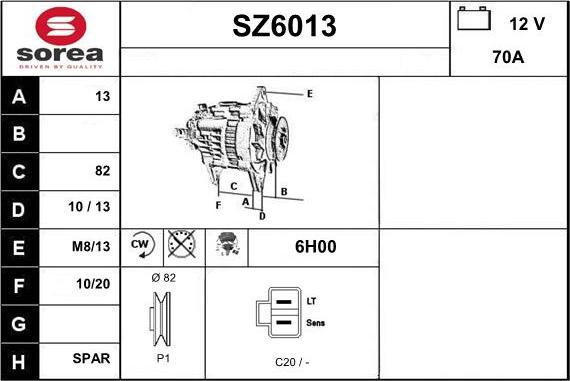 Sera SZ6013 - Генератор autospares.lv