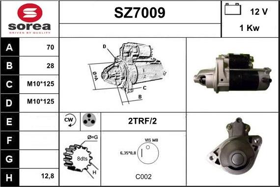 Sera SZ7009 - Стартер autospares.lv