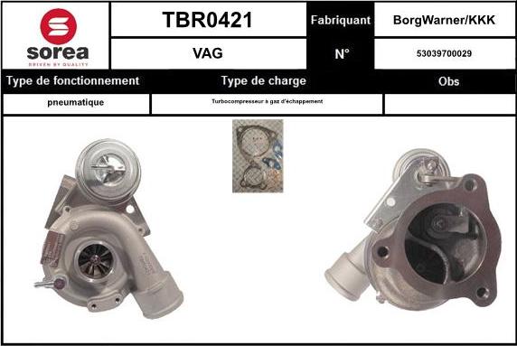 Sera TBR0421 - Турбина, компрессор autospares.lv