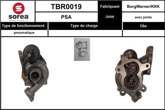 Sera TBR0019 - Турбина, компрессор autospares.lv
