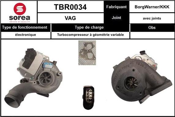 Sera TBR0034 - Турбина, компрессор autospares.lv