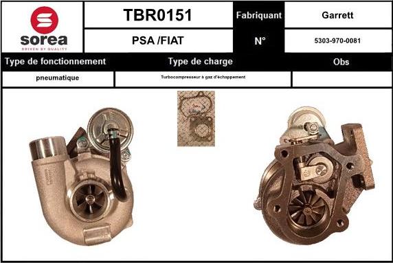 Sera TBR0151 - Турбина, компрессор autospares.lv