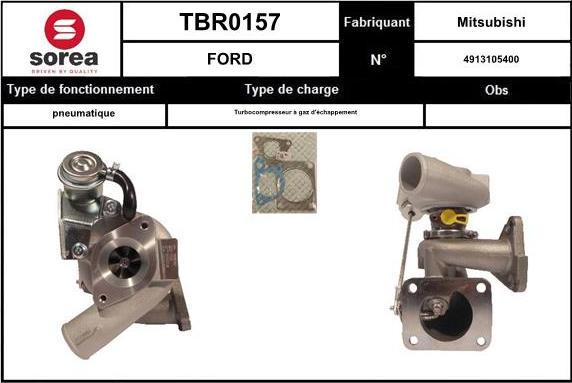 Sera TBR0157 - Турбина, компрессор autospares.lv