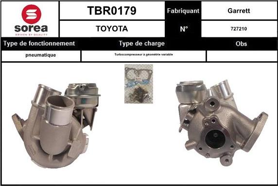 Sera TBR0179 - Турбина, компрессор autospares.lv