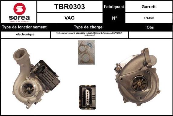 Sera TBR0303 - Турбина, компрессор autospares.lv