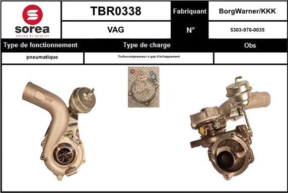 Sera TBR0338 - Турбина, компрессор autospares.lv