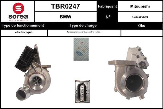 Sera TBR0247 - Турбина, компрессор autospares.lv