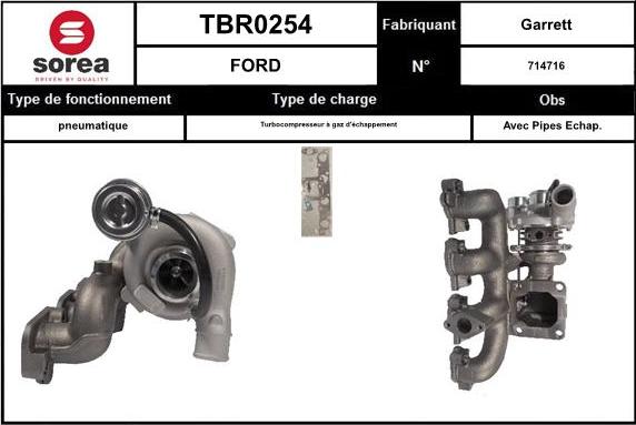 Sera TBR0254 - Турбина, компрессор autospares.lv