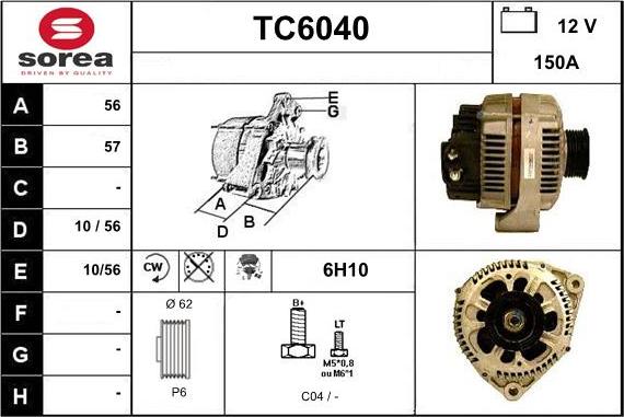 Sera TC6040 - Генератор autospares.lv