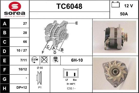 Sera TC6048 - Генератор autospares.lv