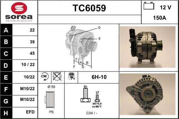 Sera TC6059 - Генератор autospares.lv