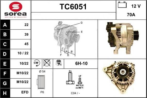 Sera TC6051 - Генератор autospares.lv