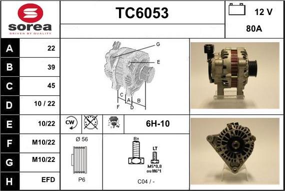 Sera TC6053 - Генератор autospares.lv