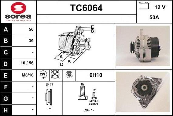 Sera TC6064 - Генератор autospares.lv