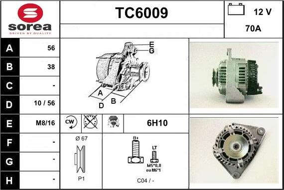 Sera TC6009 - Генератор autospares.lv