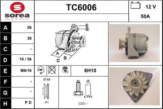 Sera TC6006 - Генератор autospares.lv