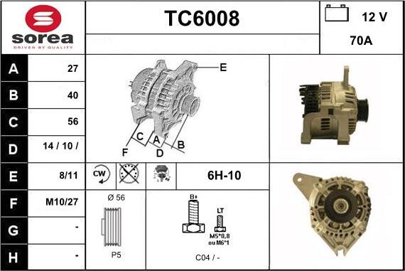 Sera TC6008 - Генератор autospares.lv