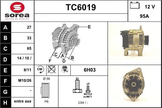 Sera TC6019 - Генератор autospares.lv