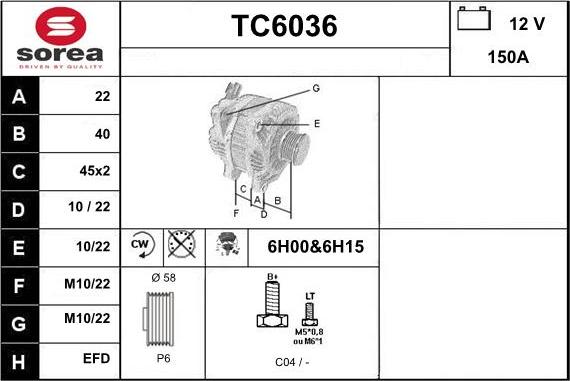 Sera TC6036 - Генератор autospares.lv