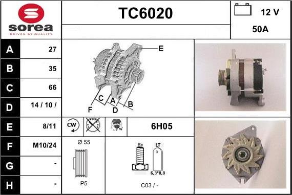 Sera TC6020 - Генератор autospares.lv