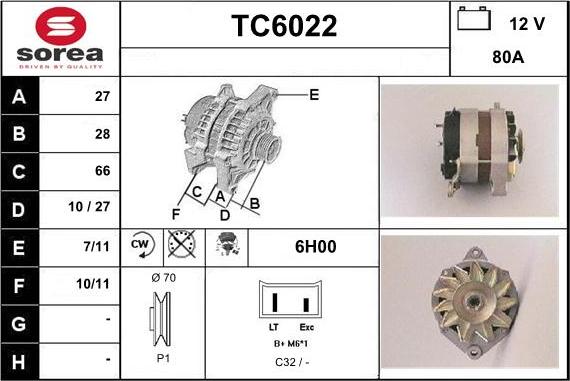 Sera TC6022 - Генератор autospares.lv