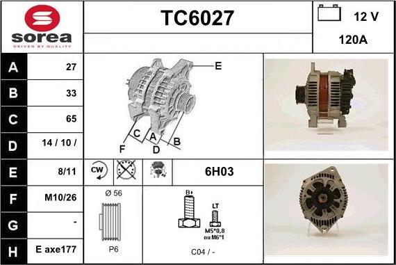 Sera TC6027 - Генератор autospares.lv