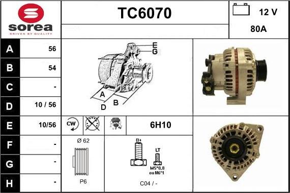 Sera TC6070 - Генератор autospares.lv