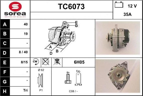 Sera TC6073 - Генератор autospares.lv