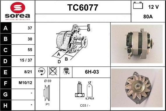 Sera TC6077 - Генератор autospares.lv