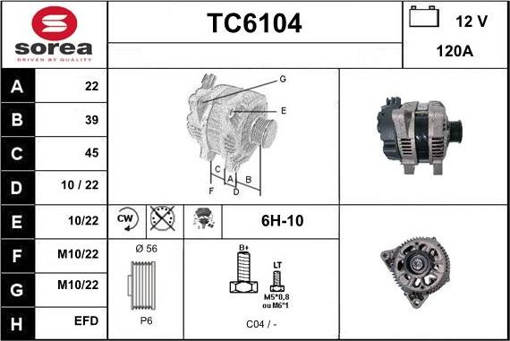 Sera TC6104 - Генератор autospares.lv