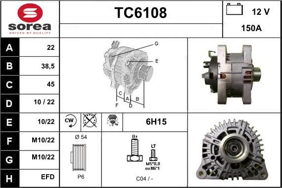 Sera TC6108 - Генератор autospares.lv