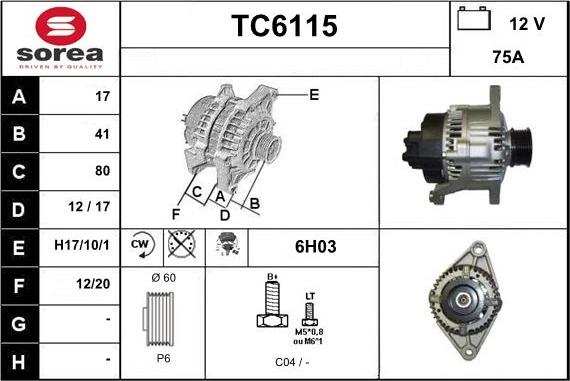 Sera TC6115 - Генератор autospares.lv