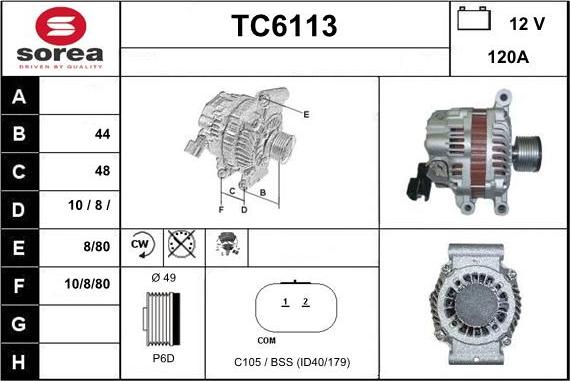 Sera TC6113 - Генератор autospares.lv