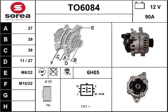 Sera TO6084 - Генератор autospares.lv