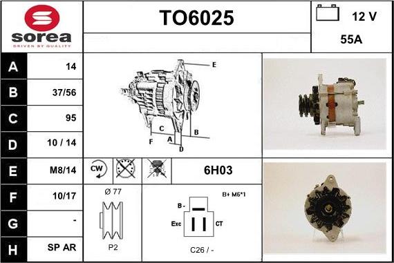 Sera TO6025 - Генератор autospares.lv