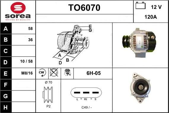 Sera TO6070 - Генератор autospares.lv