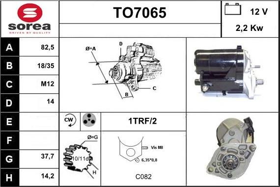 Sera TO7065 - Стартер autospares.lv