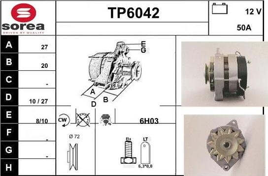 Sera TP6042 - Генератор autospares.lv