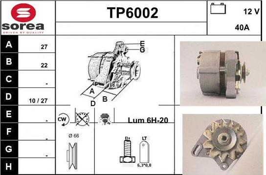 Sera TP6002 - Генератор autospares.lv