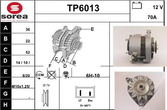 Sera TP6013 - Генератор autospares.lv