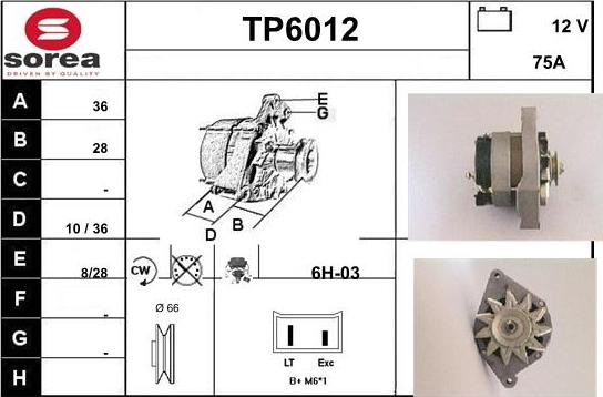 Sera TP6012 - Генератор autospares.lv