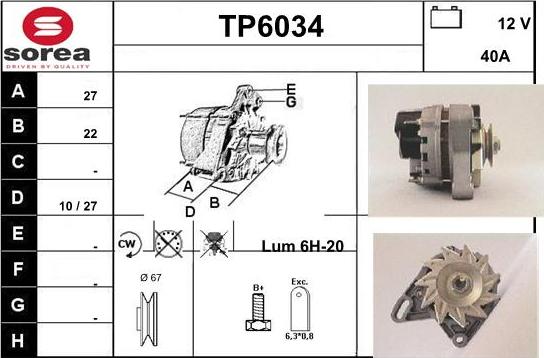 Sera TP6034 - Генератор autospares.lv