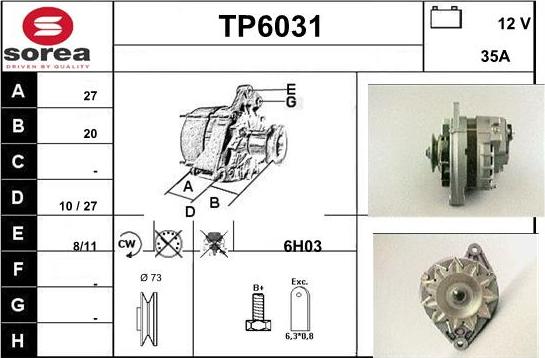 Sera TP6031 - Генератор autospares.lv