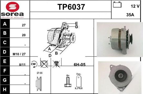 Sera TP6037 - Генератор autospares.lv