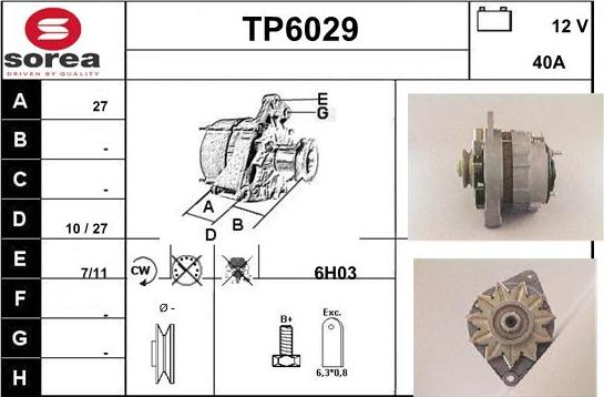 Sera TP6029 - Генератор autospares.lv