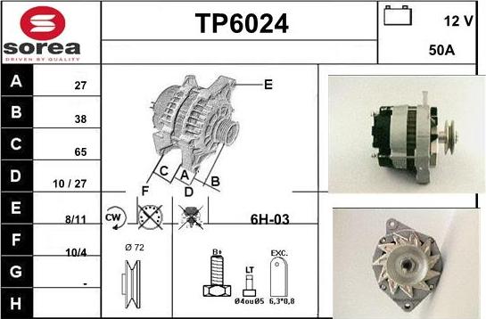 Sera TP6024 - Генератор autospares.lv