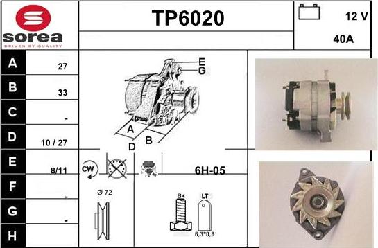 Sera TP6020 - Генератор autospares.lv